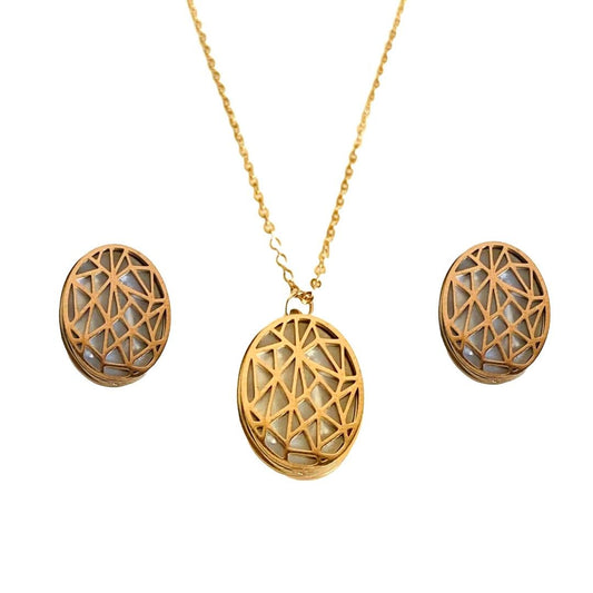 Rose Gold Pendant | And Earrings Set | Fancy Jewellery | Superior Quality