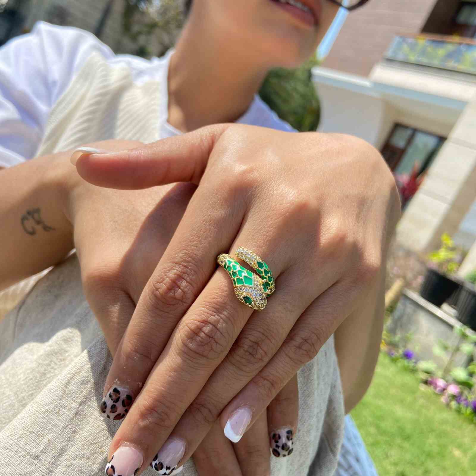 Green snake ring deals