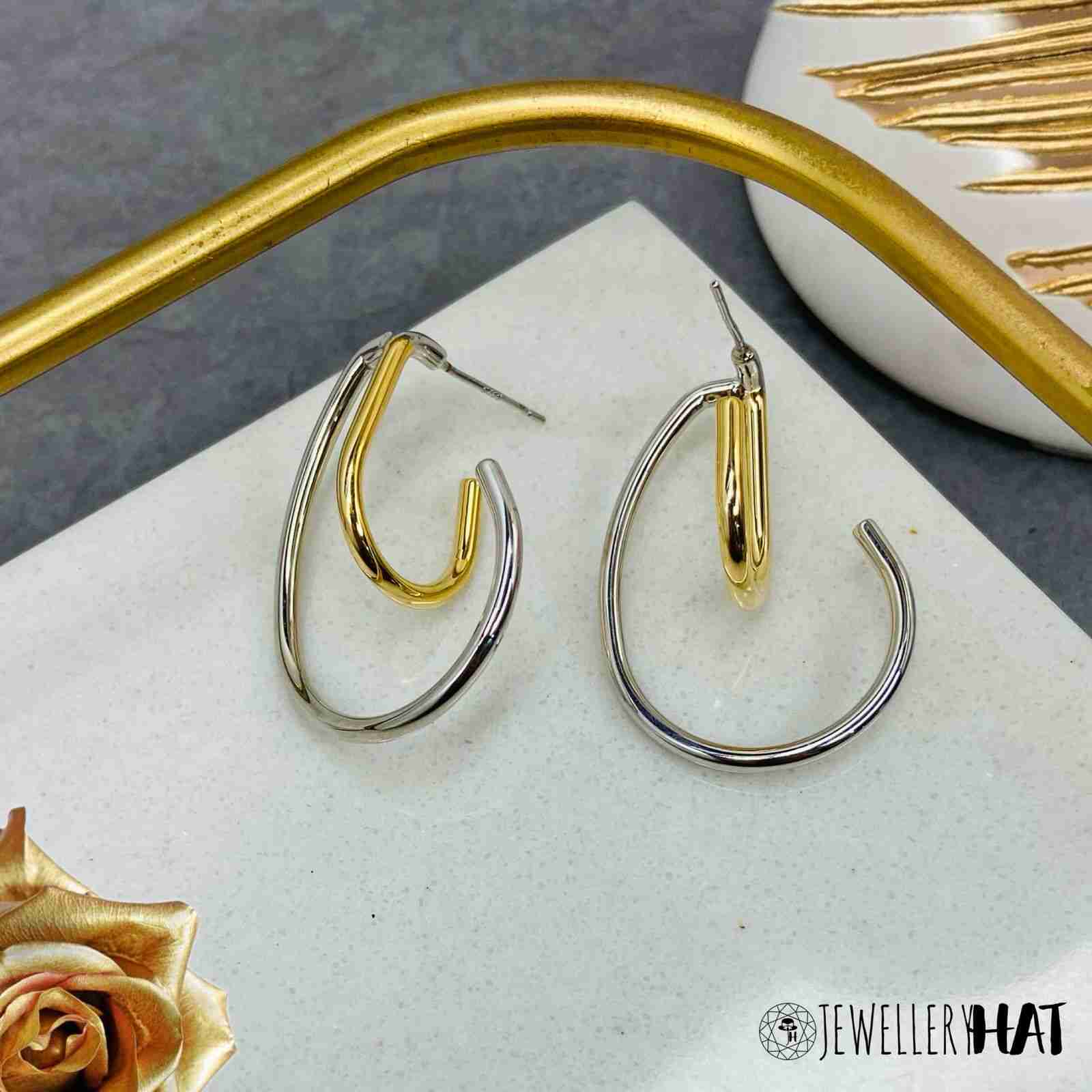 Silver Earrings Gold Plated