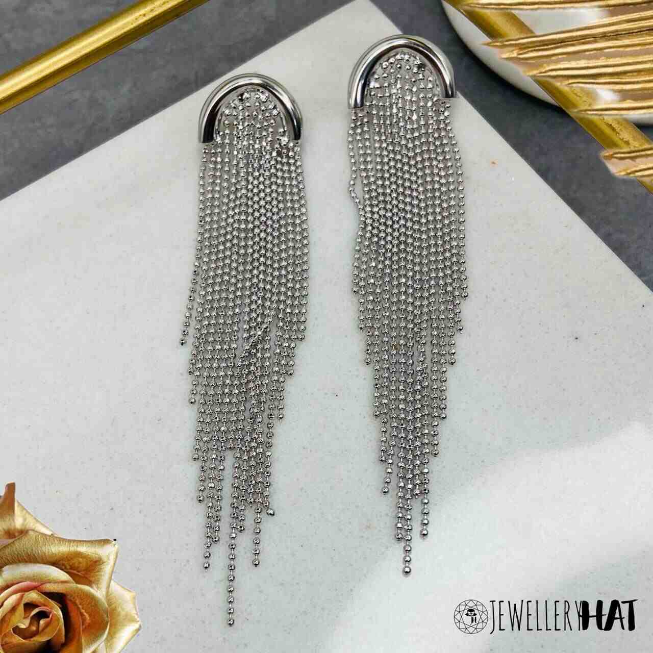 Silver Fringe Earrings