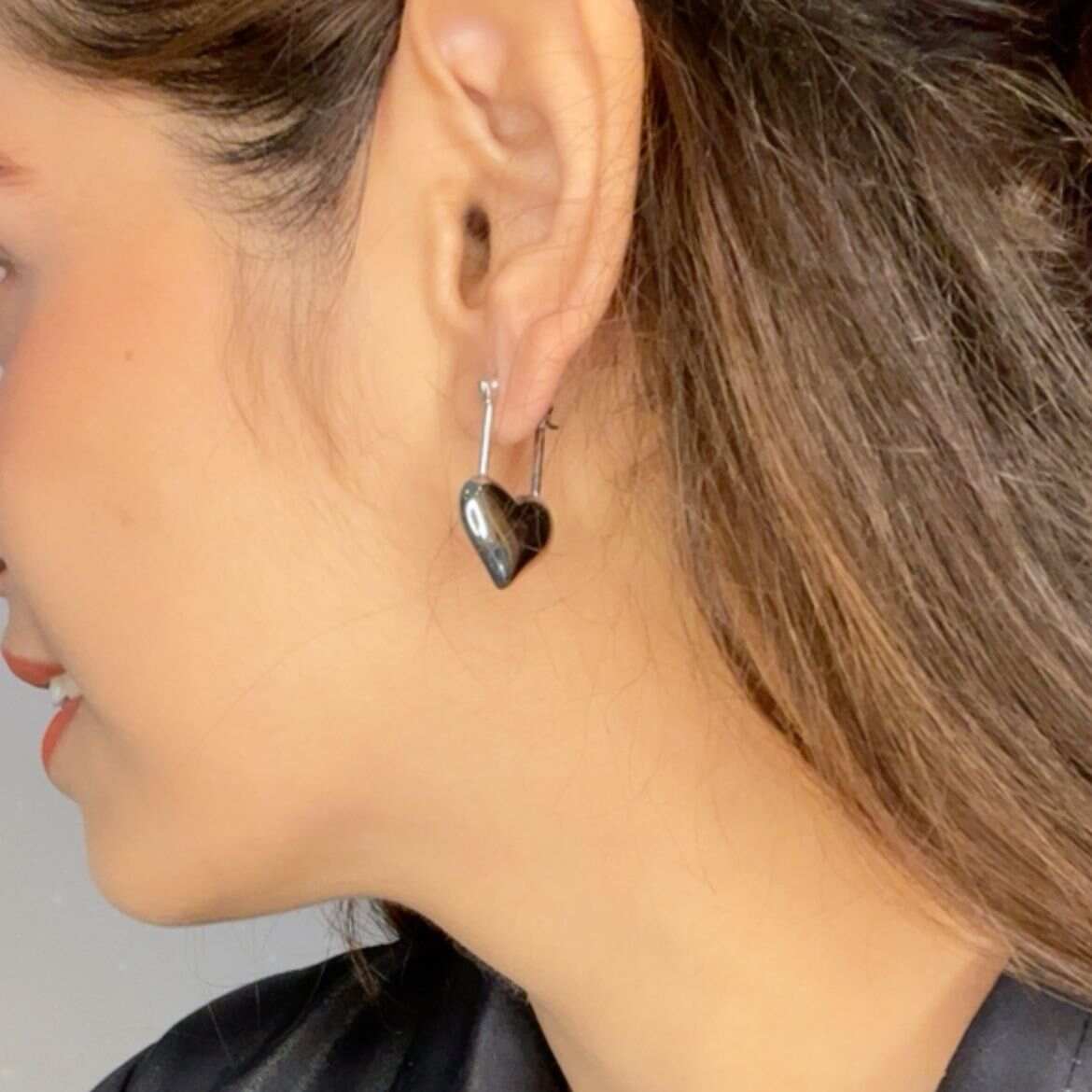 Silver Heart Earring