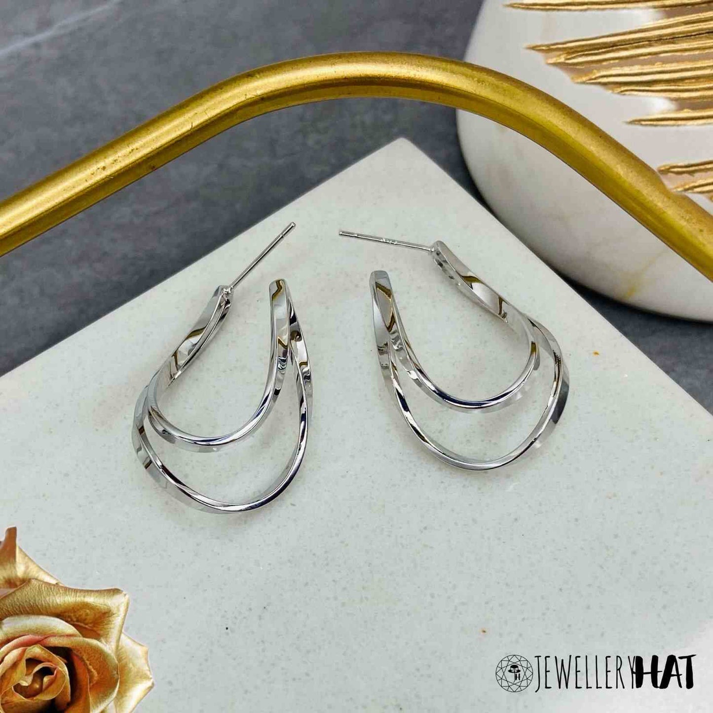 Silver Hoop Earrings For Women