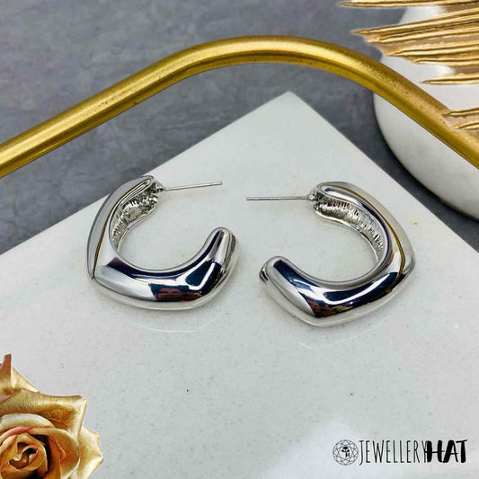 Silver Hoops