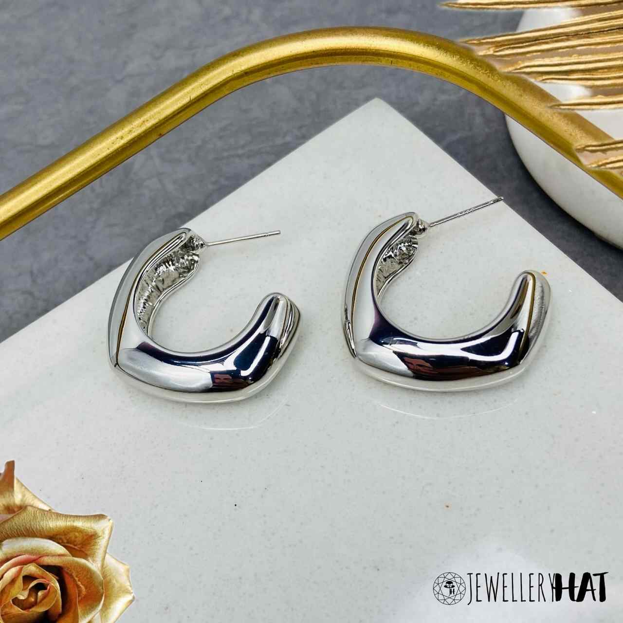 Silver Hoops