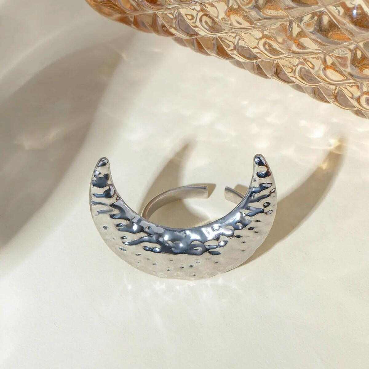 Silver Moon Ring