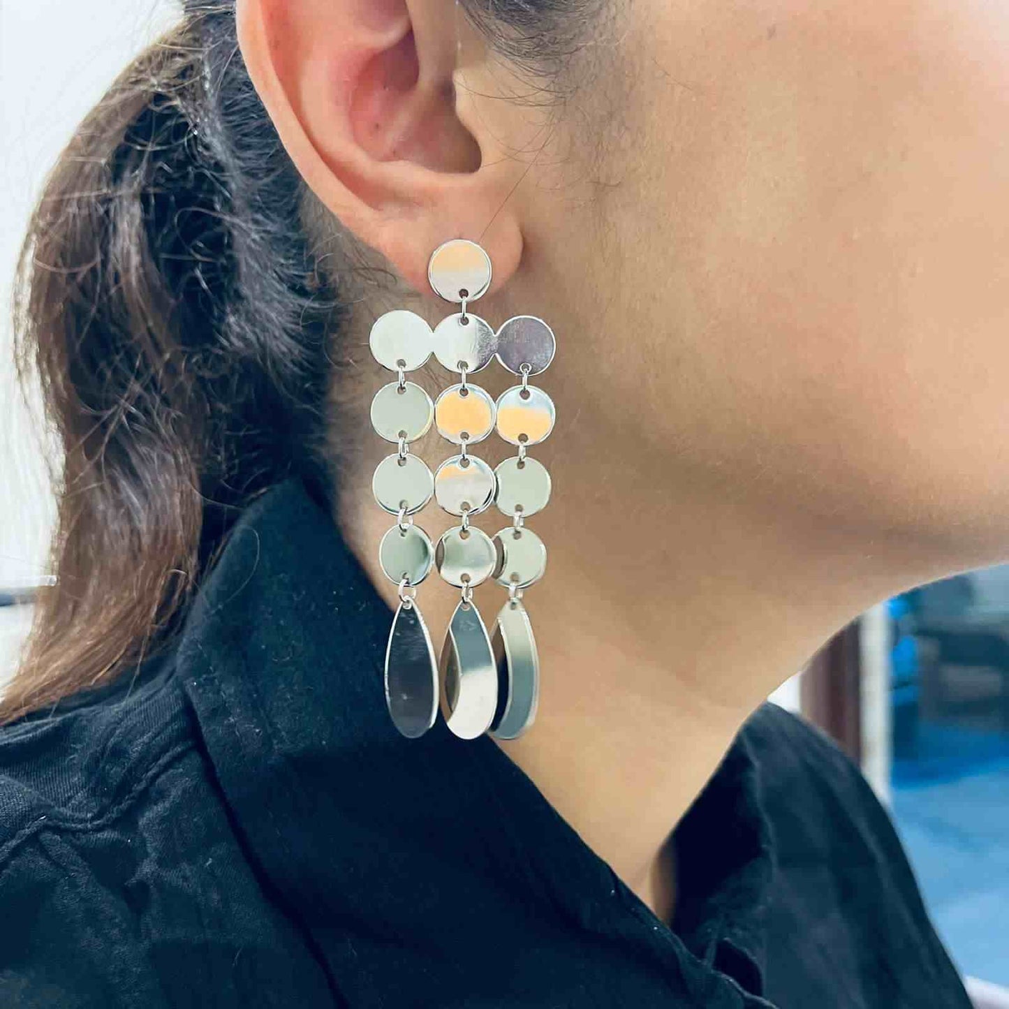 Silver Plated Jhumka Earrings