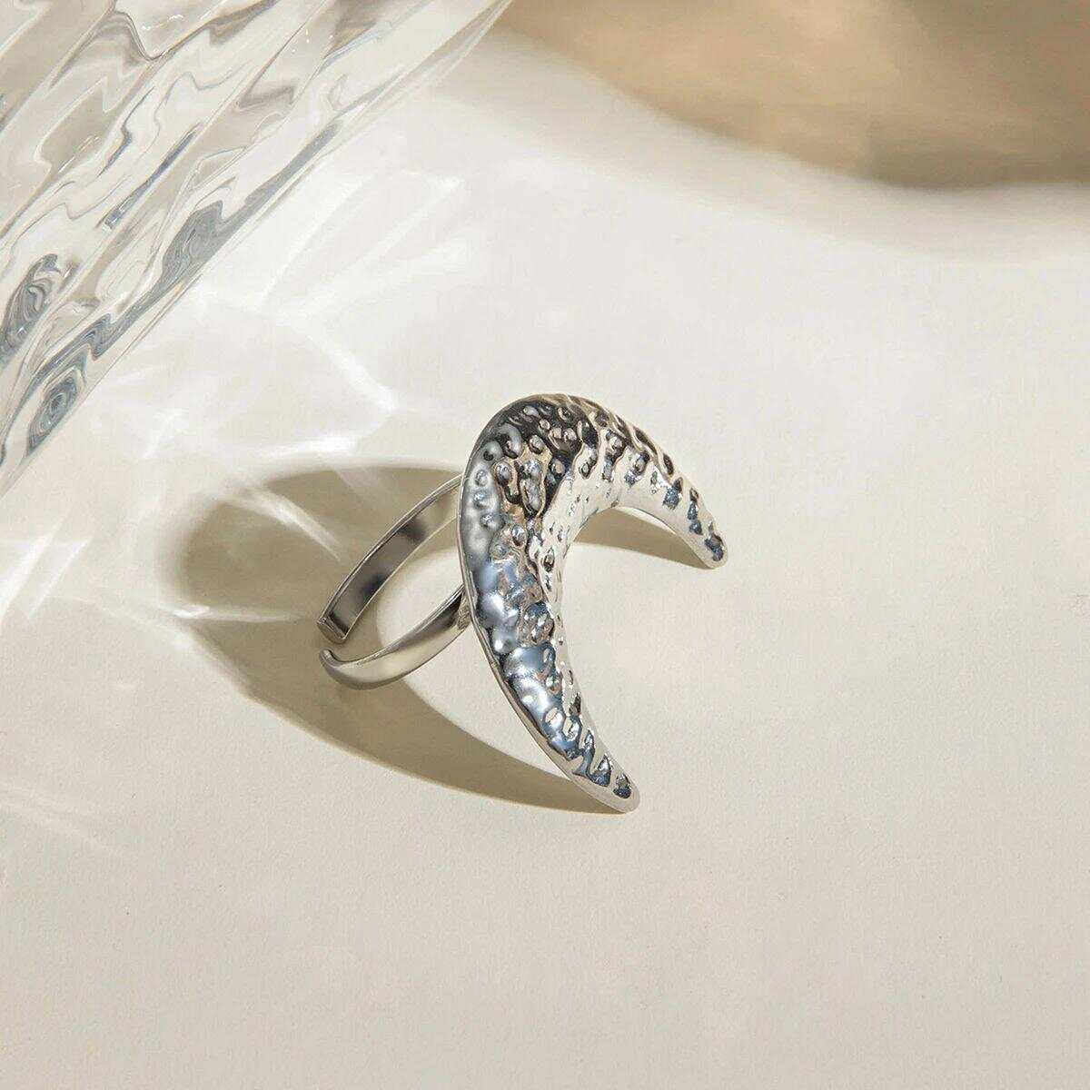 Silver Moon Ring