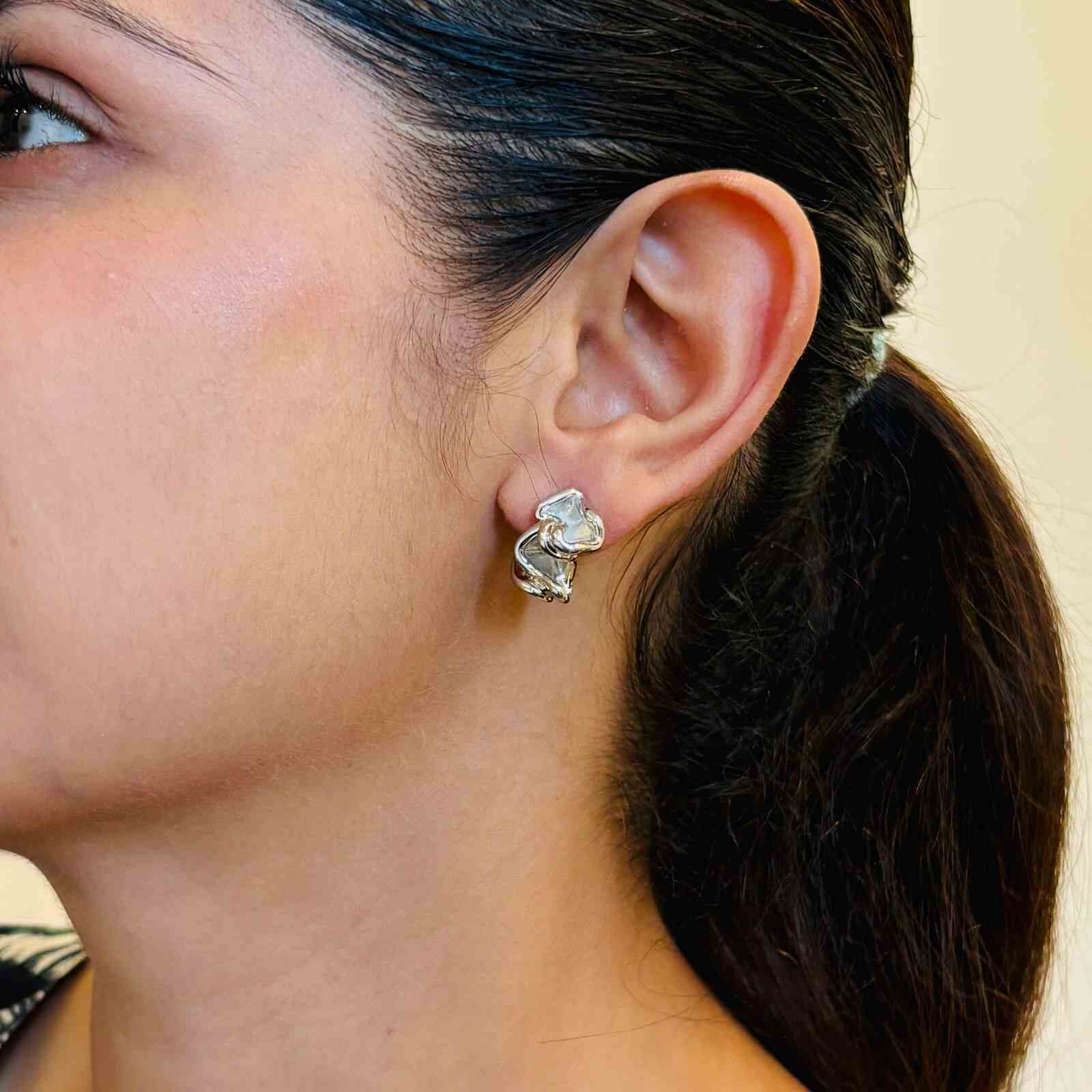 Silver Stud Earrings Women