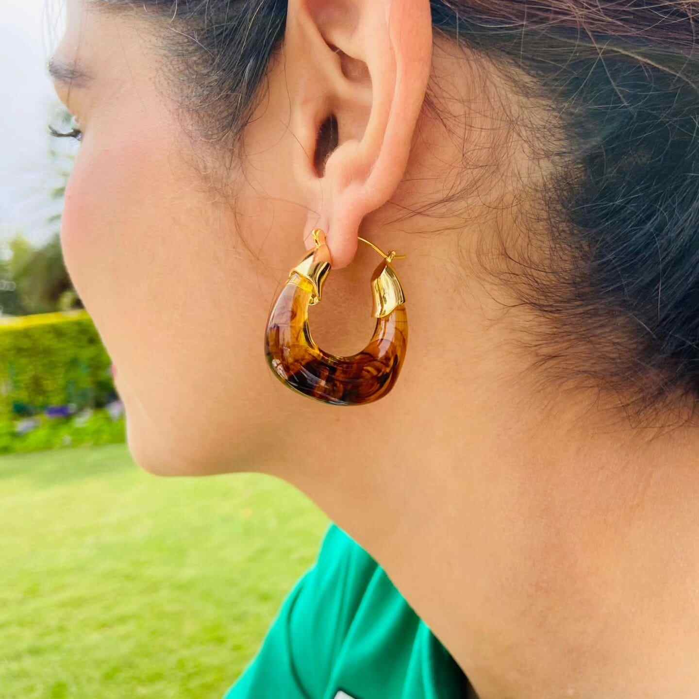 Smoky Resin Earrings