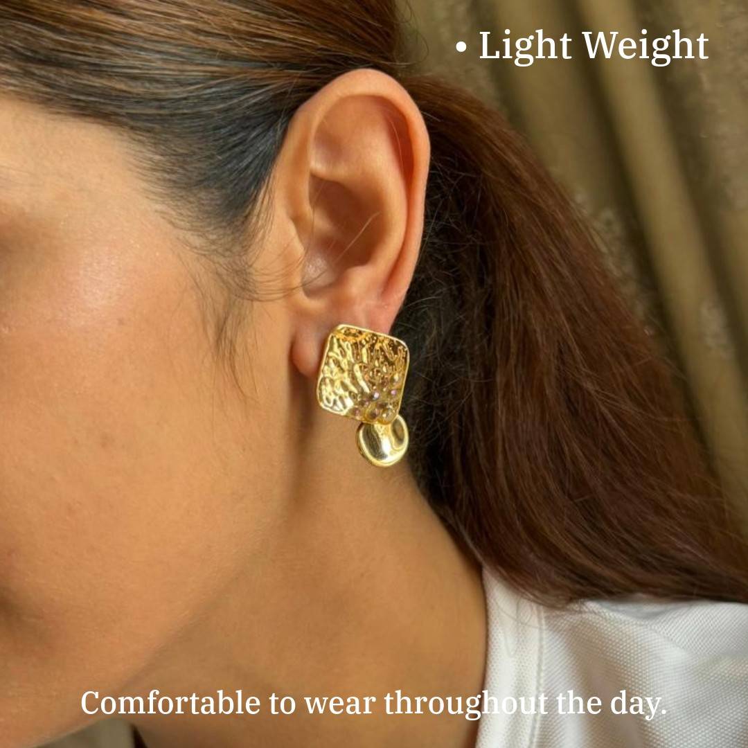 Gold Stud Earrings for Women