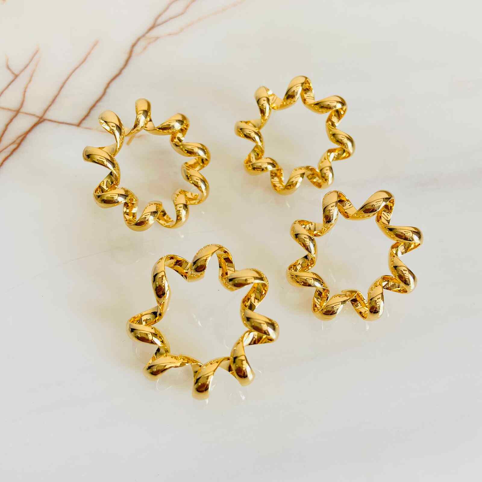 Star Twist Earrings - Fashion Jewellery - January 2023