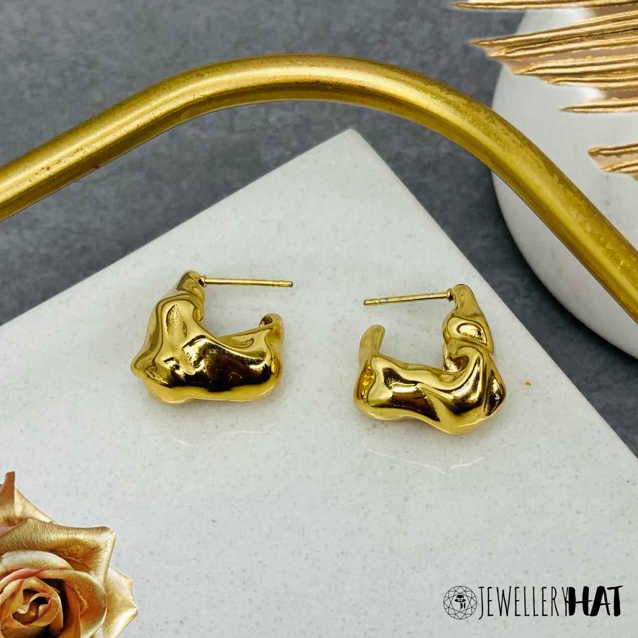 Stud Earrings Gold Plated