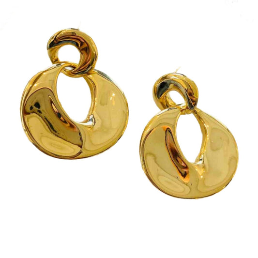 Stud Fancy Earrings | Gold Plated Contemporary Design Stylish Earrings For Women