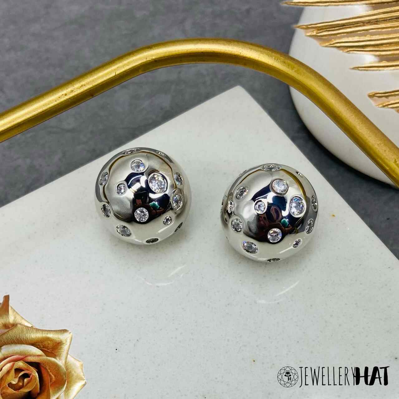 Stud Silver Earrings For Women