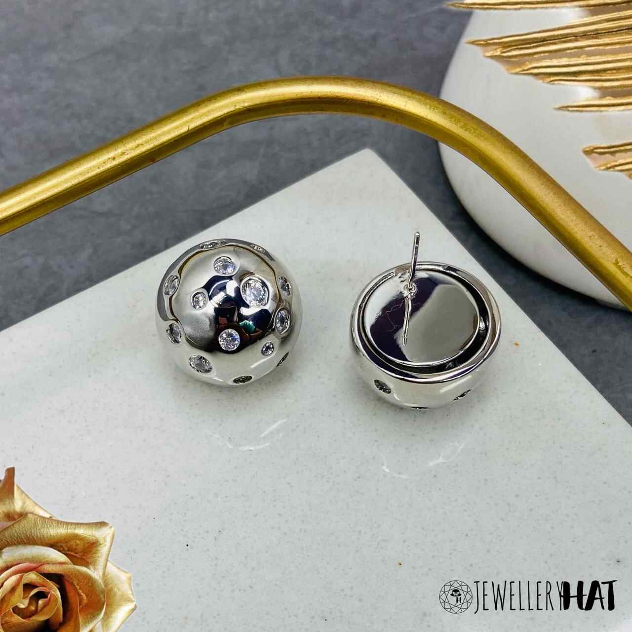 Stud Silver Earrings For Women