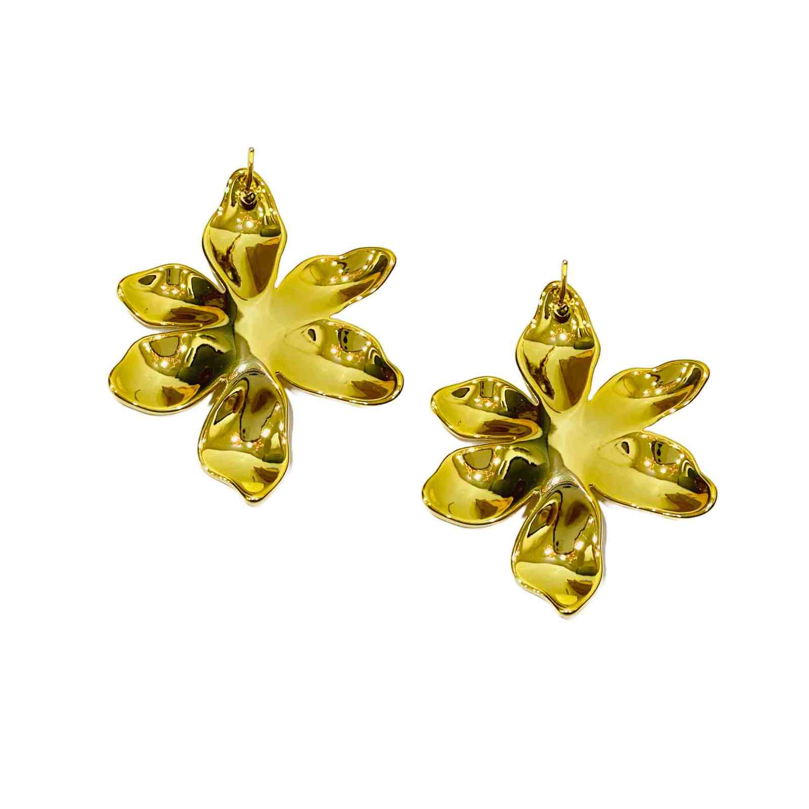 Stylish Flower Shaped Gold Plated Western Earrings For Women | Western Jewellery