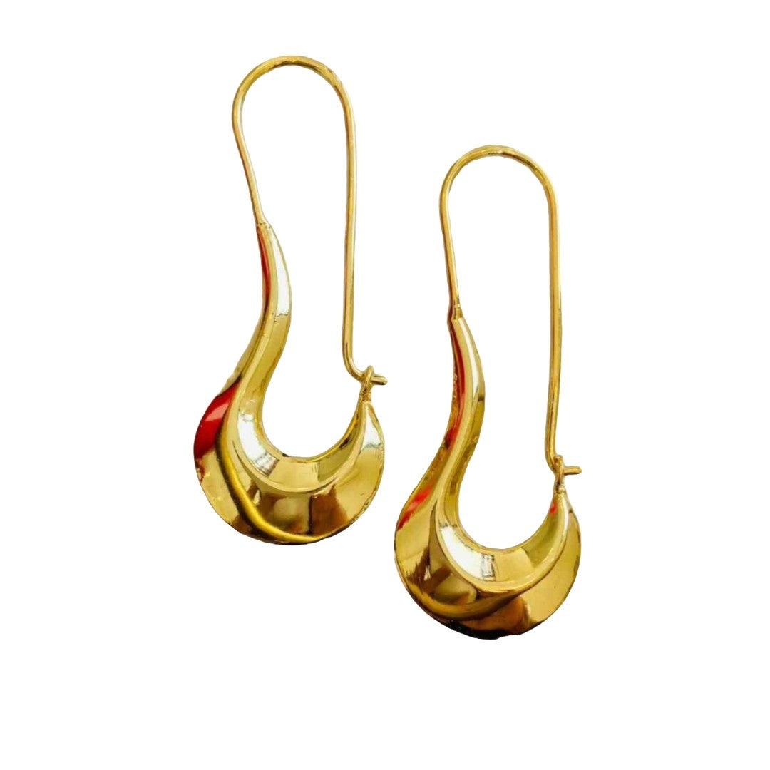 Gold Safety Pin Earrings | Gold Plated | Western Earrings For Women | Fashion Earrings