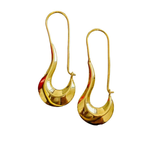 Gold Safety Pin Earrings | Gold Plated | Western Earrings For Women | Fashion Earrings