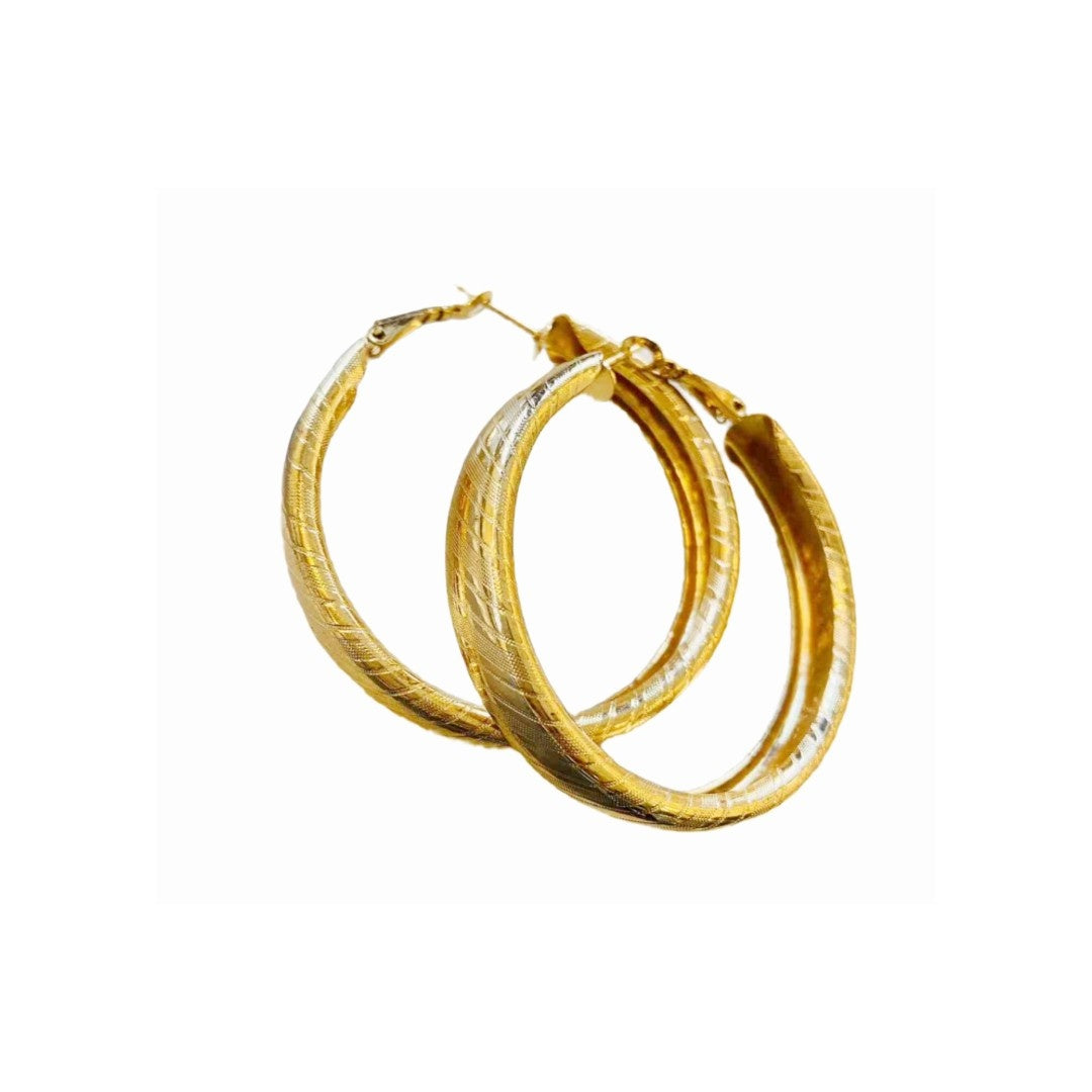 Gold Hoops Earrings