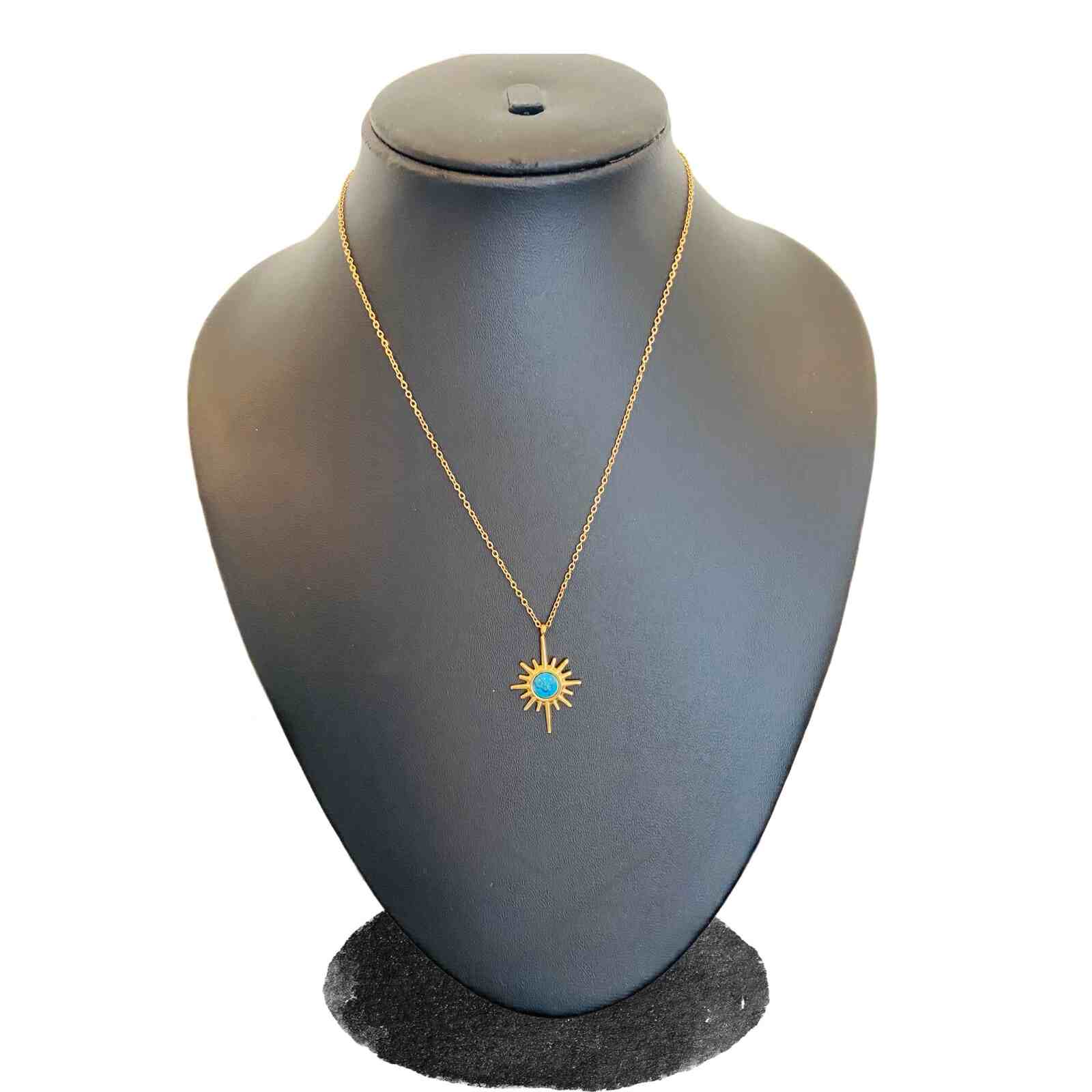 Sun Pendant Gold | Imitation Gold Necklace | Modern Fashion Jewellery