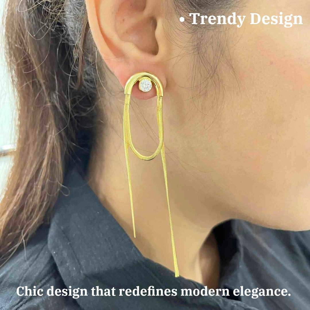 Gold Earrings Modern