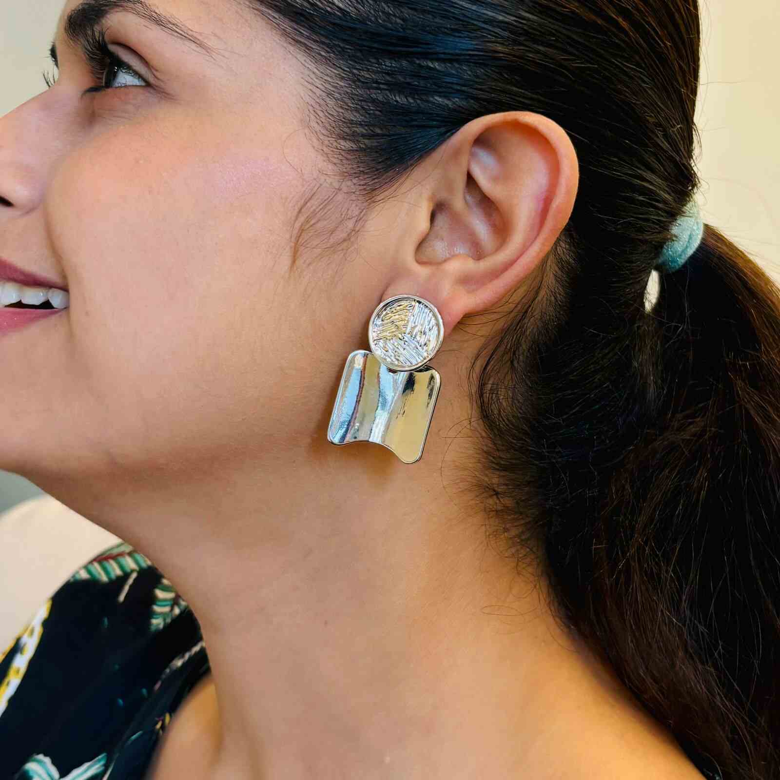 Trendy Silver Earrings