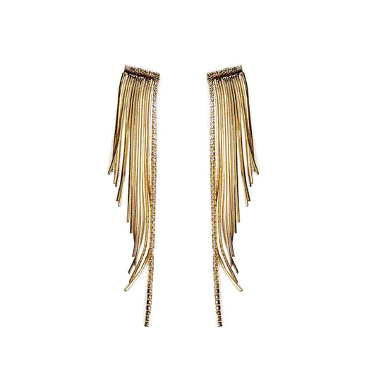 Very Long Earrings | Tassel Earrings for Women | Modern Jewelry