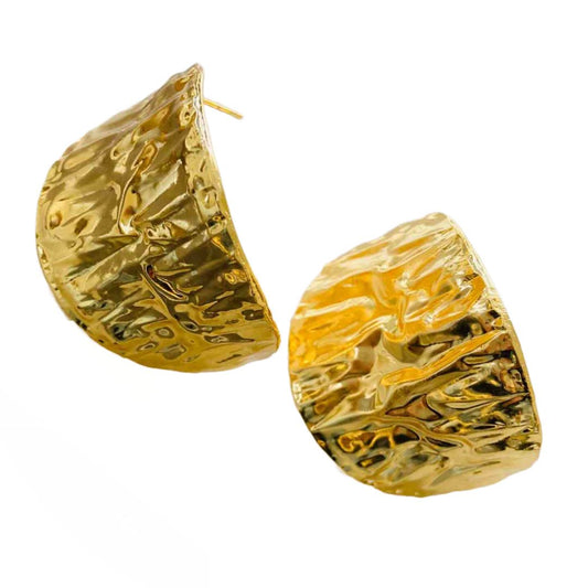 Tree Bark Earrings | Western Gold Earrings