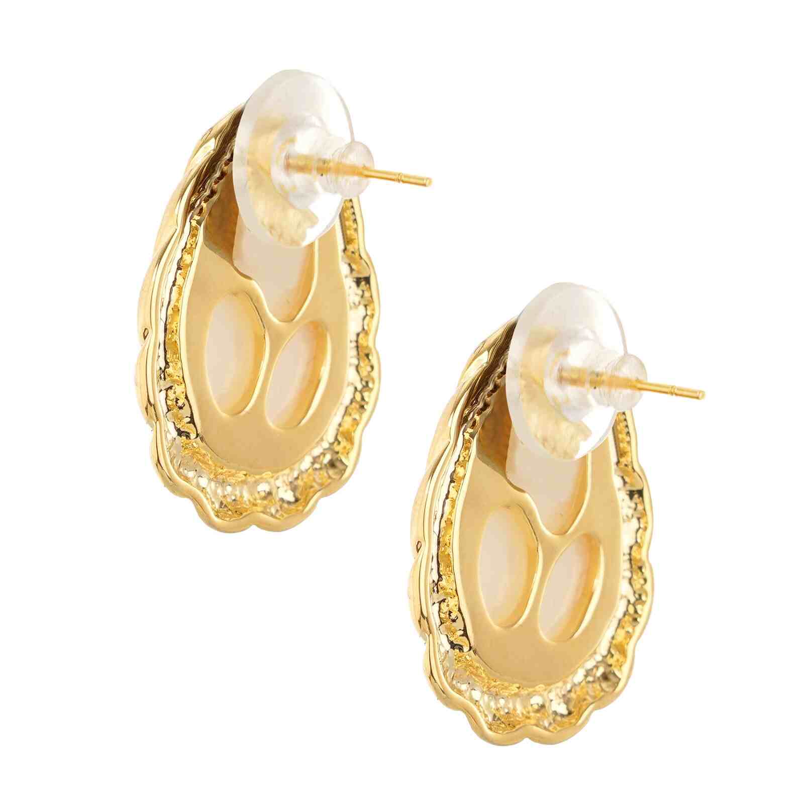 White Pearl Earrings In Gold | Fashion Jewellery | Premium Quality | Light Weight