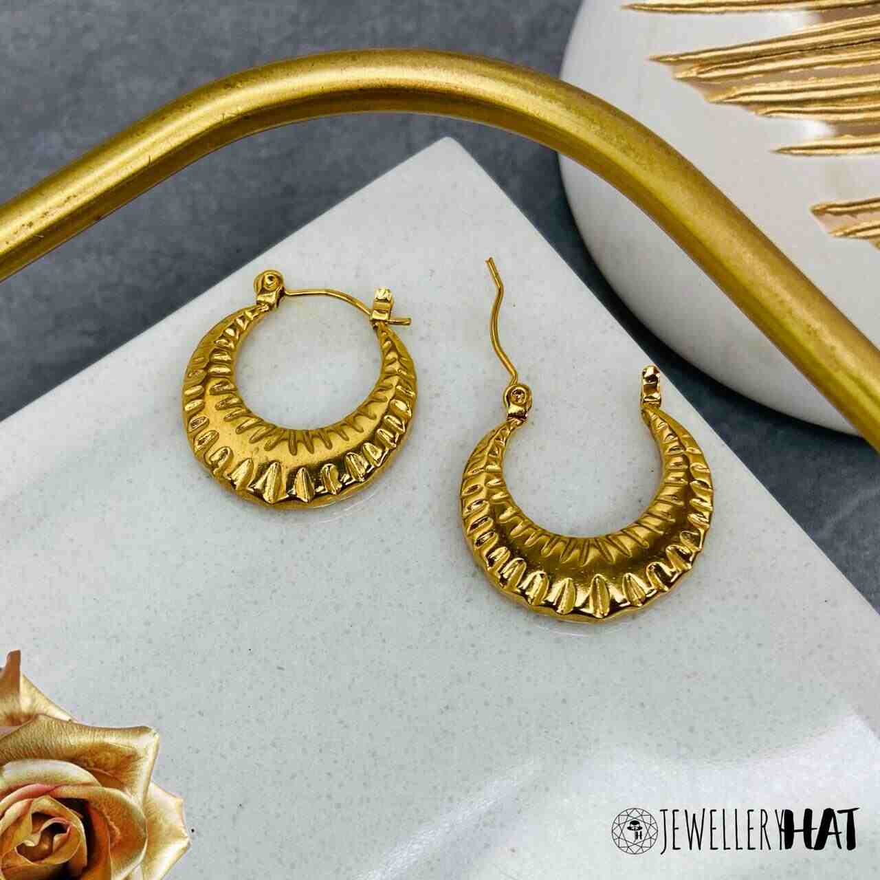 Women Gold Bali Earrings