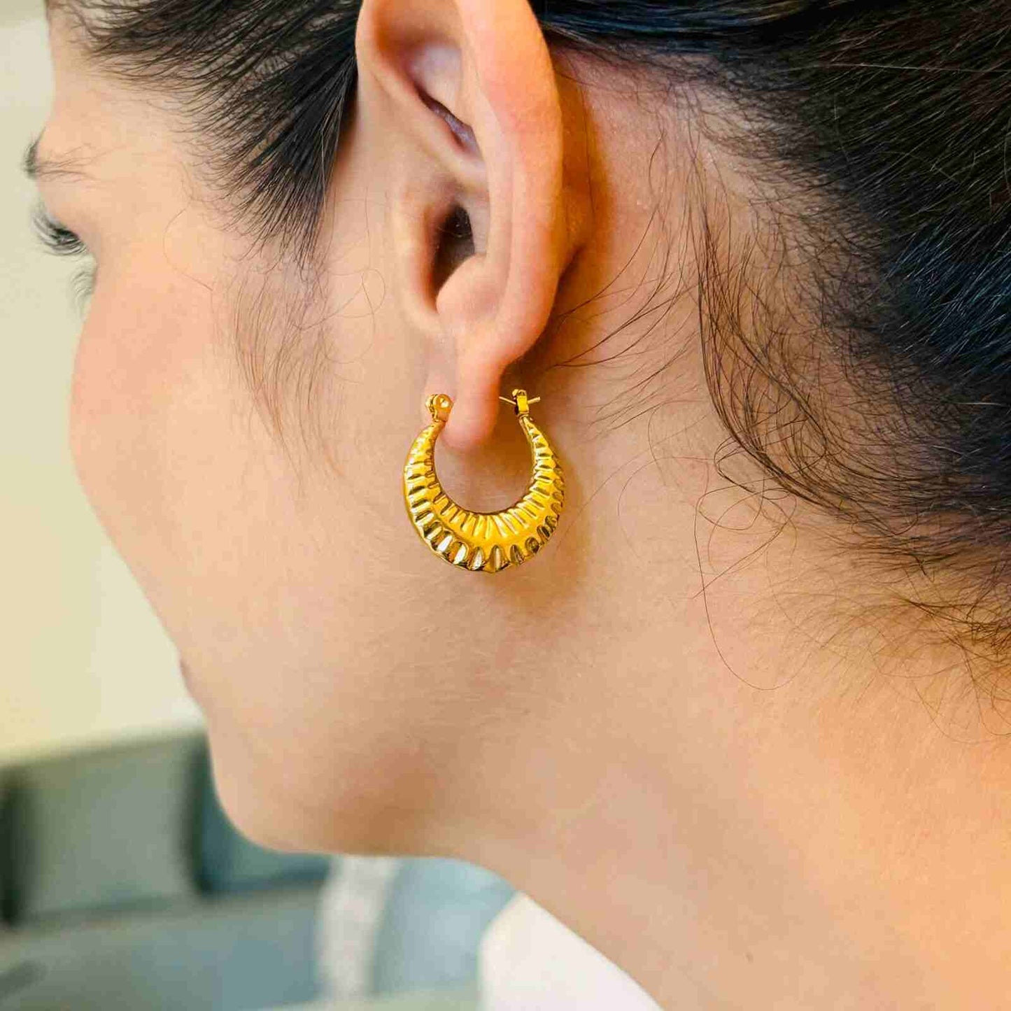 Women Gold Bali Earrings