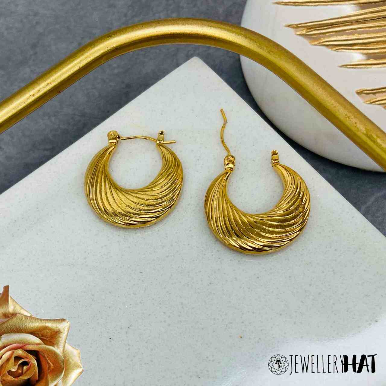 Women's Gold Bali Earrings