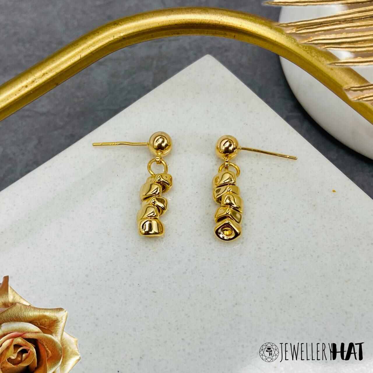 Womens Stud Earrings Gold