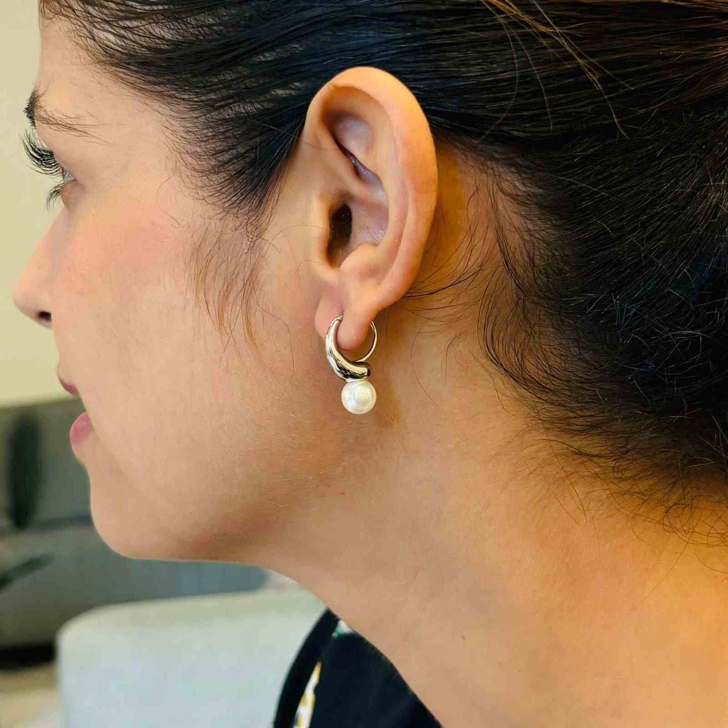 Womens Silver Hoop Earrings