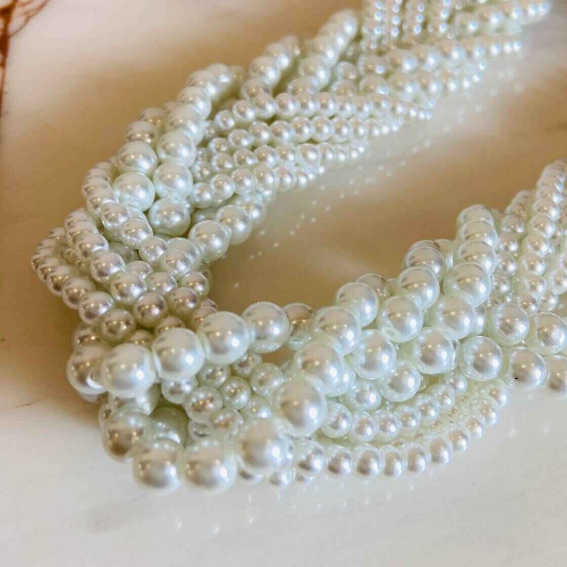 Layered pearl sale necklace costume jewelry