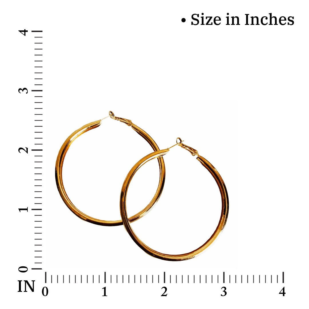 Thick Gold Hoop Earrings | Fashion Jewellery