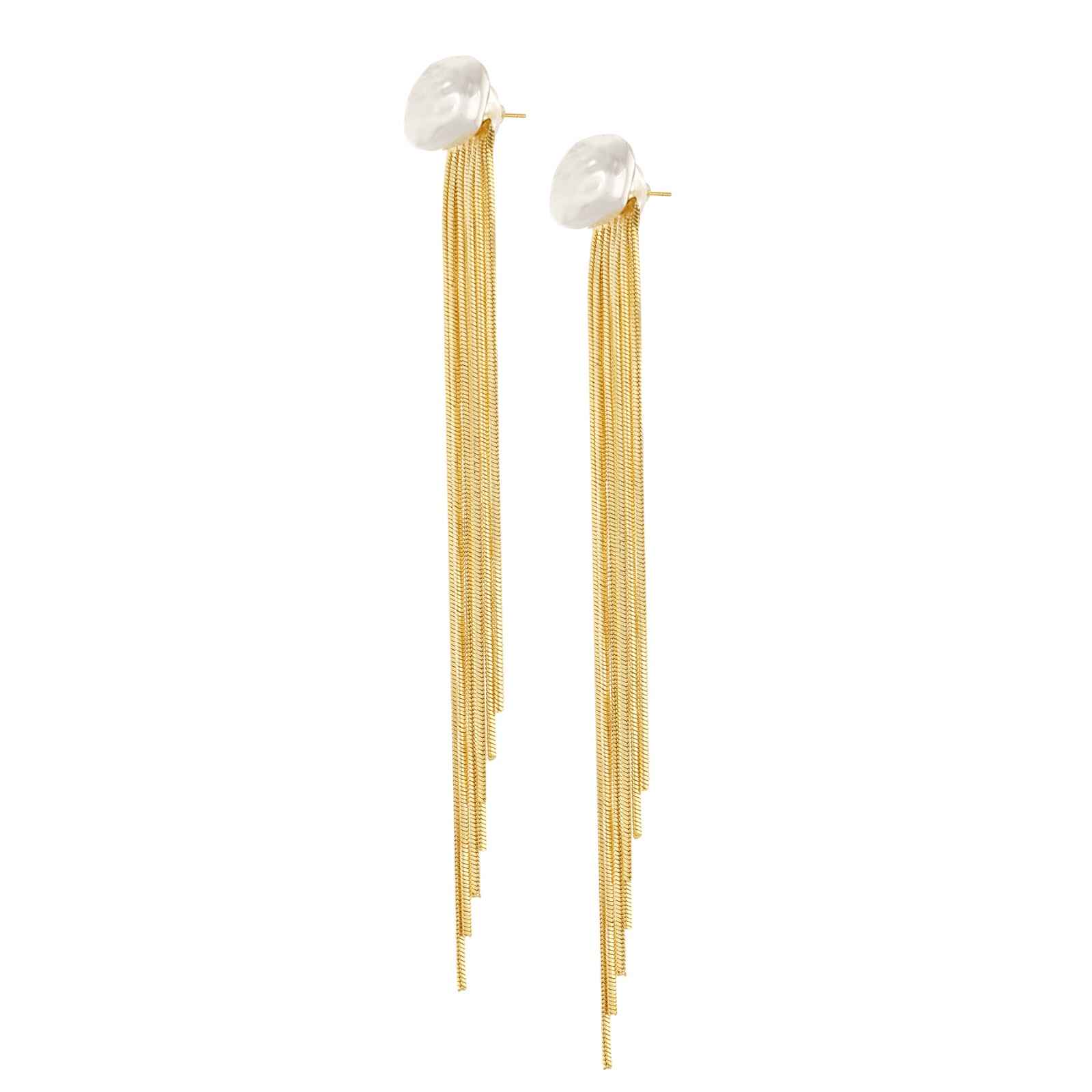 Long Gold Earrings | Fashion Jewellery | Waterproof Technology | Premium Earrings