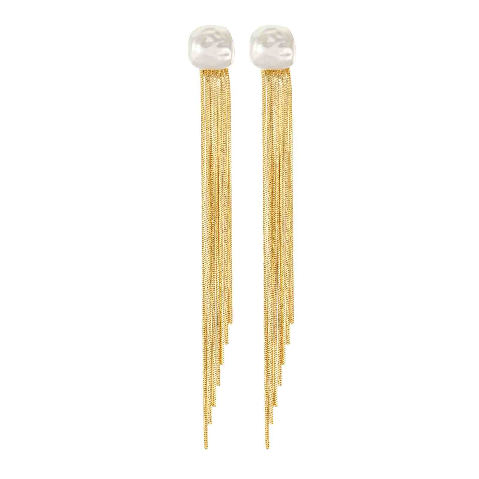 Long Gold Earrings | Fashion Jewellery | Waterproof Technology | Premium Earrings