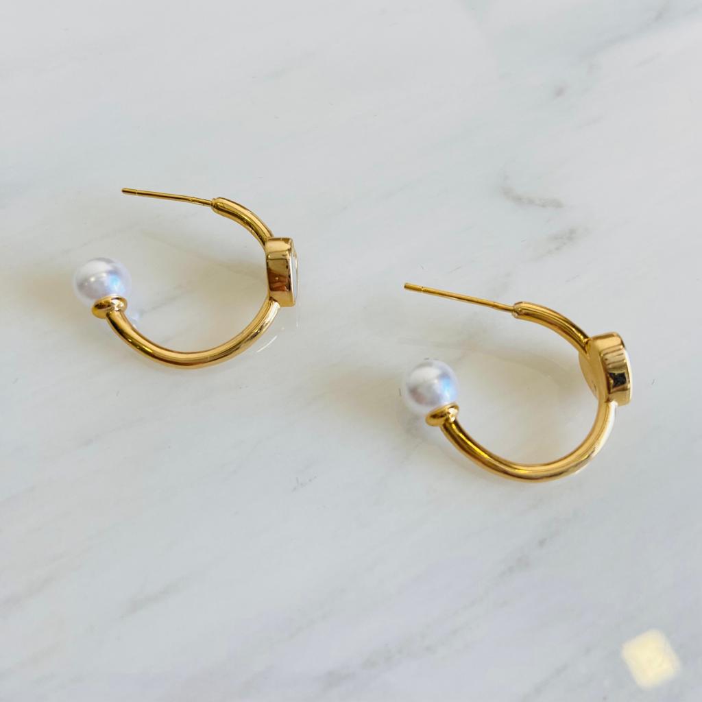 Medium Gold Hoop Earrings | Premium Quality | Imitation Jewellery | Sale | April 2023